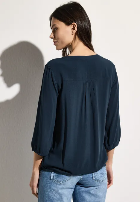 Tunika in Unifarbe dark petrol blue