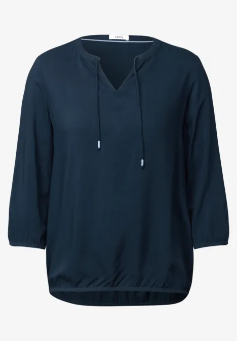 Tunika in Unifarbe dark petrol blue