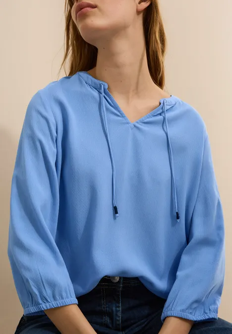 Tunika in Unifarbe aster blue
