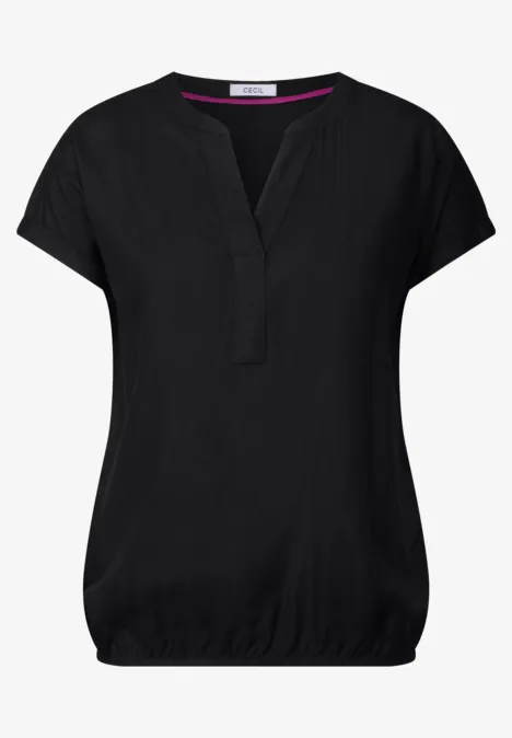 Bluse in Unifarbe Black