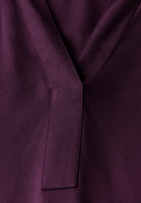 Bluse in Unifarbe deep berry
