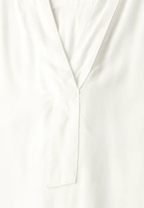 Bluse in Unifarbe vanilla white