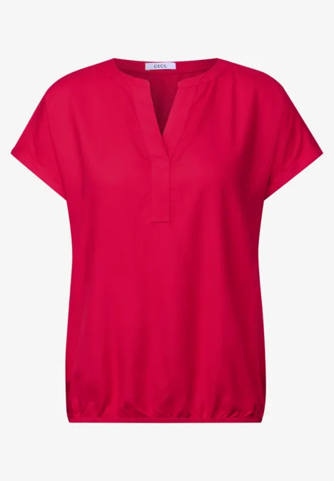 Bluse in Unifarbe glazed apple red