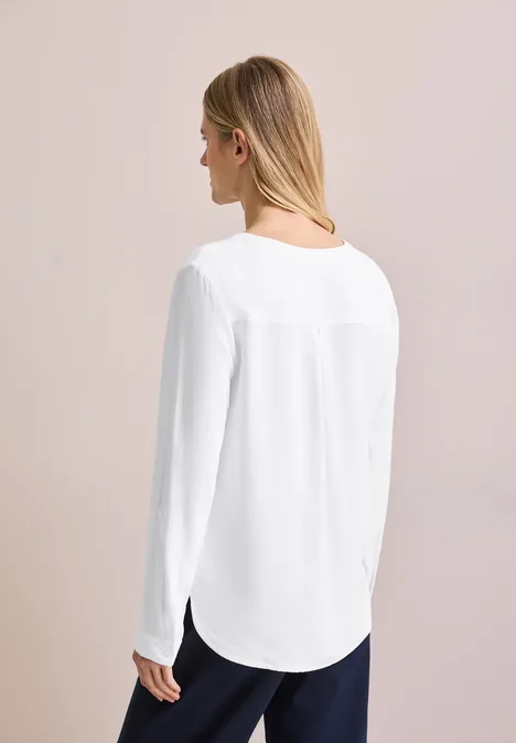 Bluse in Unifarbe White