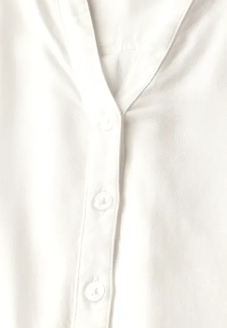 Bluse in Unifarbe vanilla white