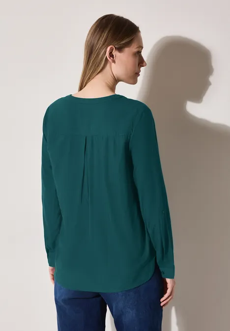 Bluse in Unifarbe green lagoon