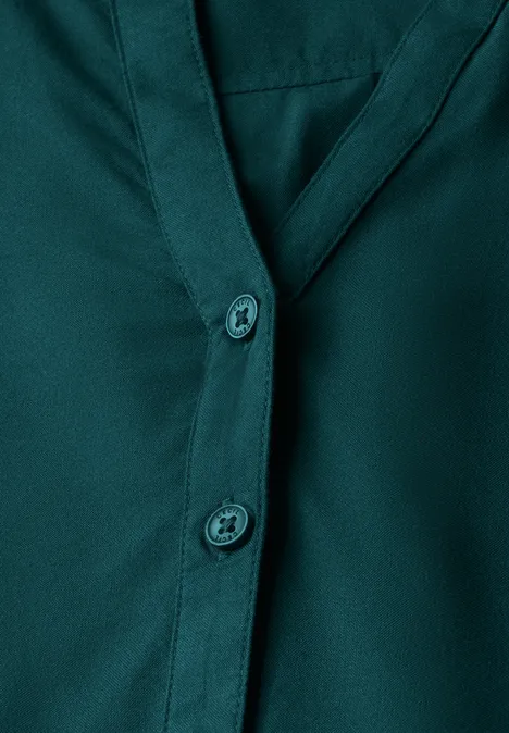 Bluse in Unifarbe green lagoon