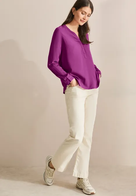 Bluse in Unifarbe anemone pink