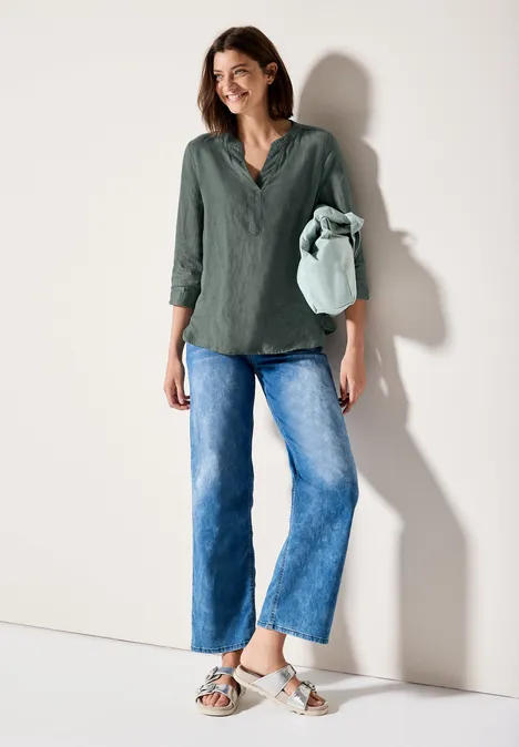 Leinenbluse balmy khaki