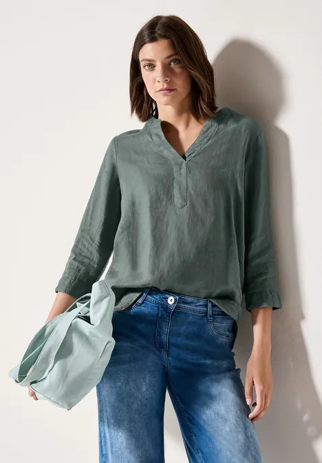 Leinenbluse balmy khaki