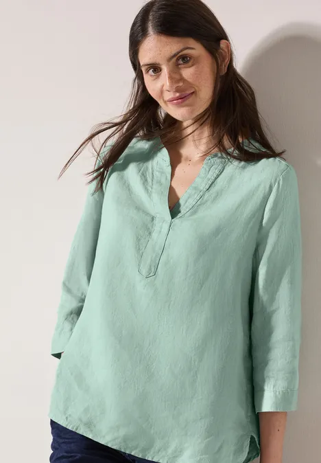 Linnen blouse ice sage green