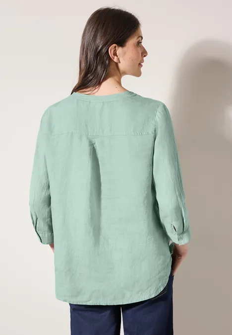 Linnen blouse ice sage green