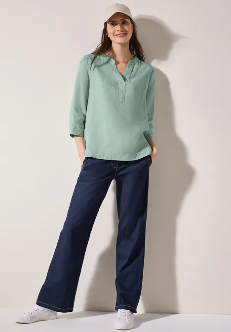 Linnen blouse ice sage green