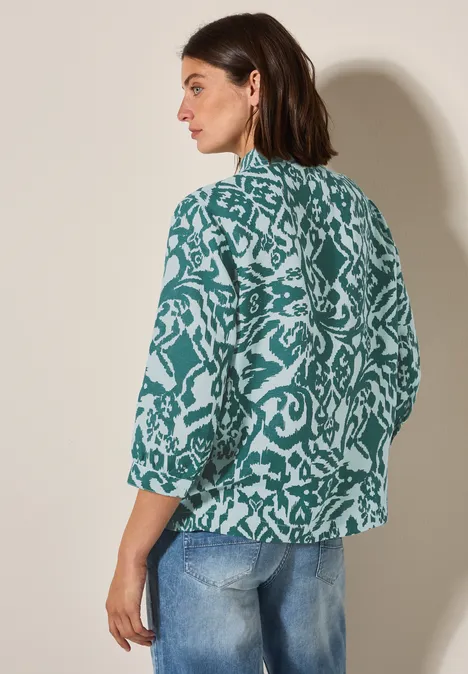 Gemusterte Hemdbluse green lagoon
