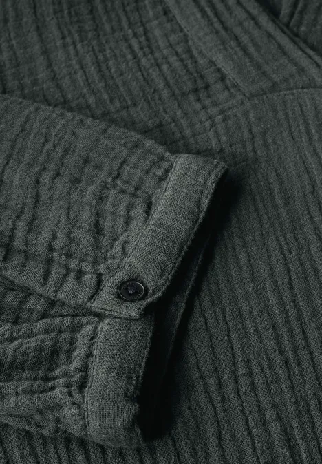 Musselin Bluse slate khaki