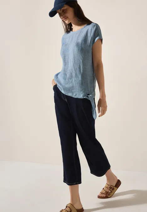 Leinen Chambray-Bluse chambray forever blue