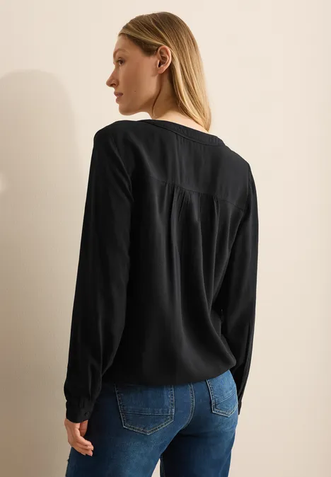 Bluse in Unifarbe Black