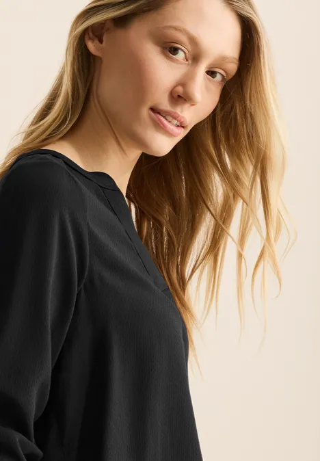 Bluse in Unifarbe Black