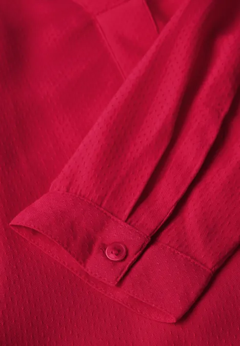 Bluse in Unifarbe granita red
