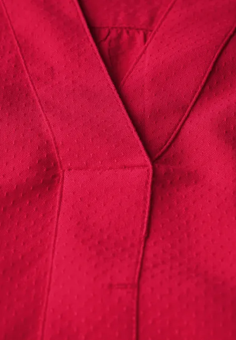 Bluse in Unifarbe granita red