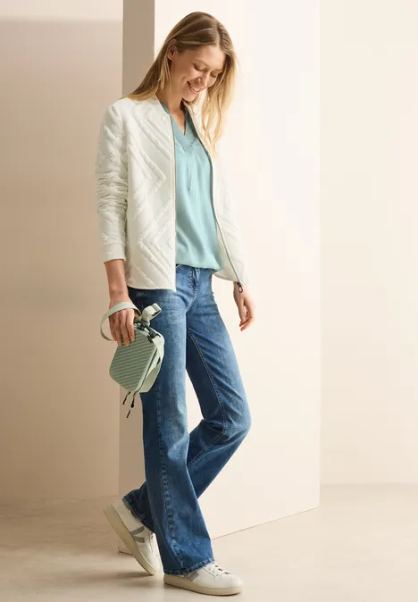 Bluse in Unifarbe cool salvia green