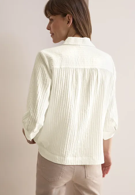Kurze Strukturbluse vanilla white Kurze Strukturbluse vanilla white