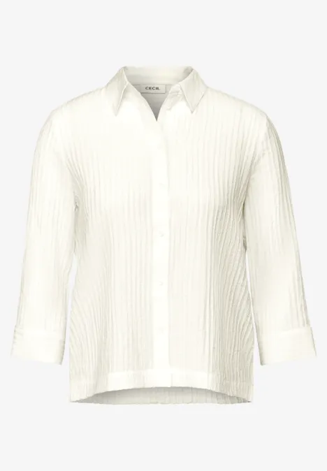 Kurze Strukturbluse vanilla white Kurze Strukturbluse vanilla white