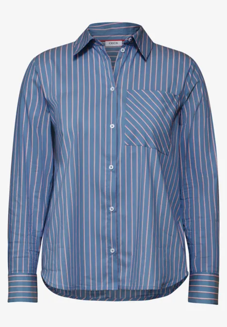 Gestreifte Bluse mid blouse blue