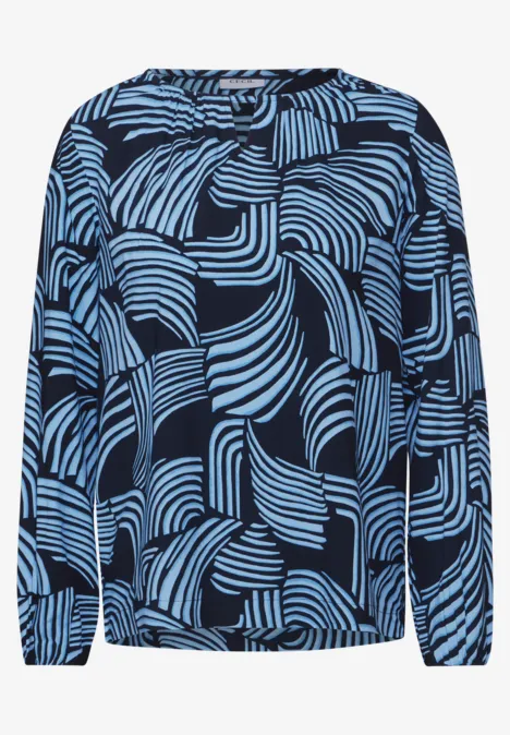 Bedruckte Bluse universal blue