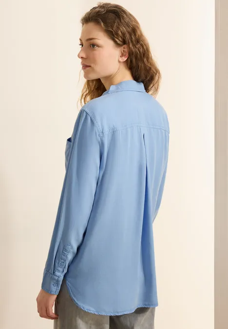 Bluse im Washed-Look fresh light blue