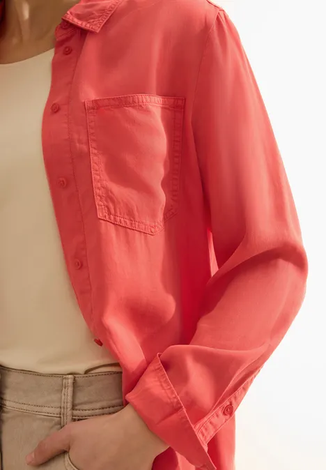 Bluse im Washed-Look juicy orange