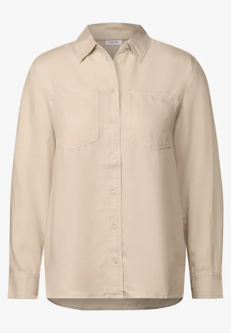 Bluse im Washed-Look pearl beige