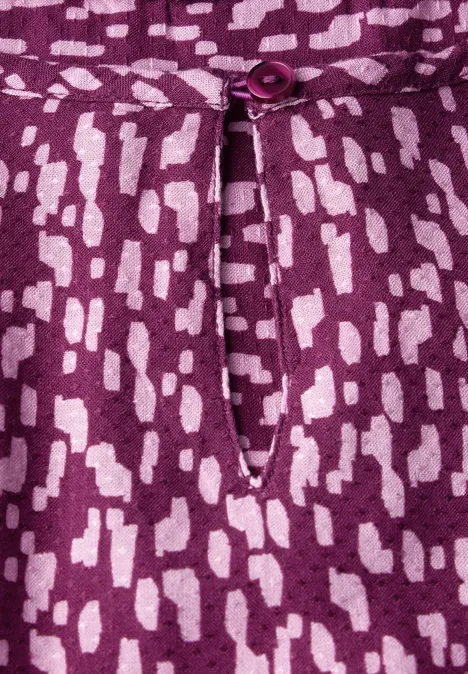 Gemusterte Bluse magenta lacquer
