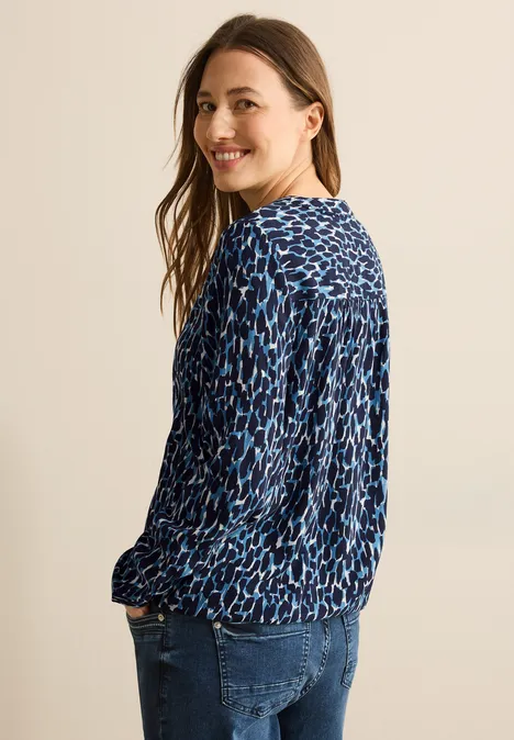 Bedruckte Bluse universal blue