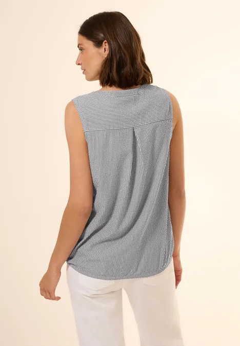 Seersucker Blusentop balmy khaki