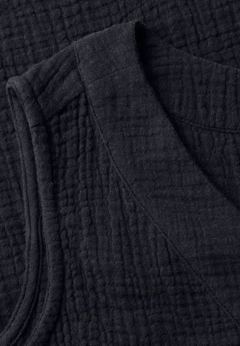 Musselin Blusentop Black