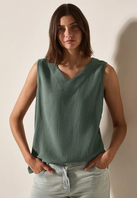 Musselin Blusentop balmy khaki