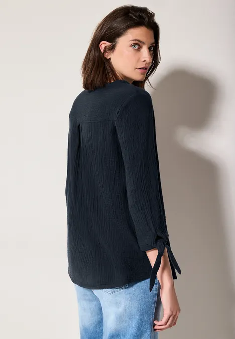Musselin Bluse universal blue