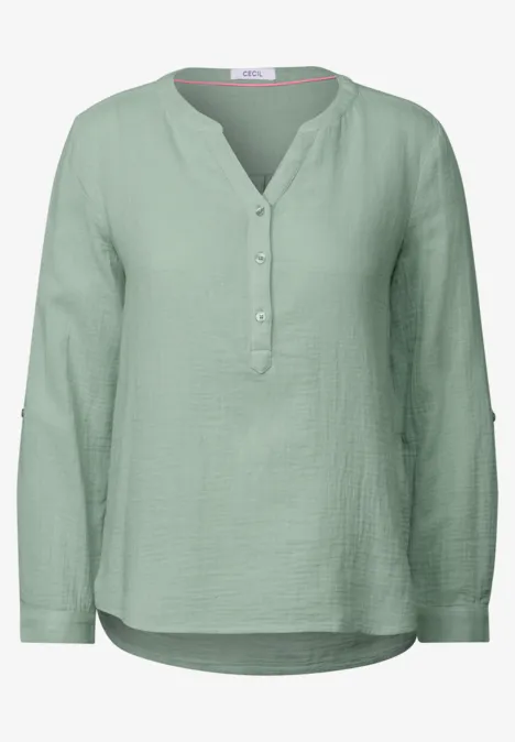 Musselin Bluse matcha green