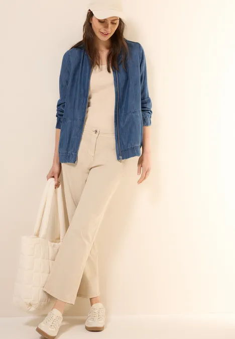 Veste légère en denim mid blue wash