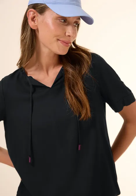 Tunika in Unifarbe Black