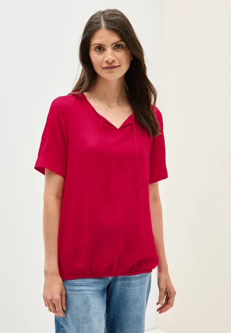 Tunika in Unifarbe glazed apple red
