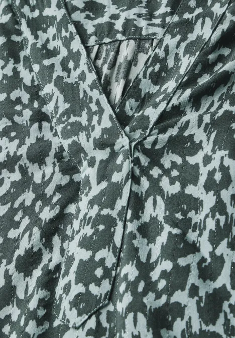 Print-Bluse mit Glitzer cool salvia green
