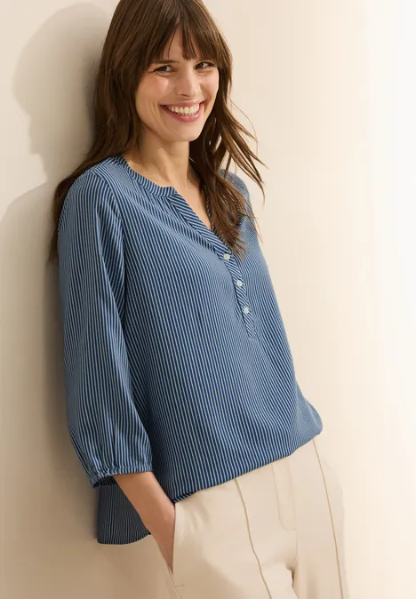 Gestreifte Bluse mid blouse blue