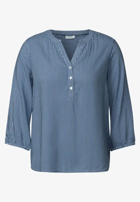 Gestreifte Bluse mid blouse blue