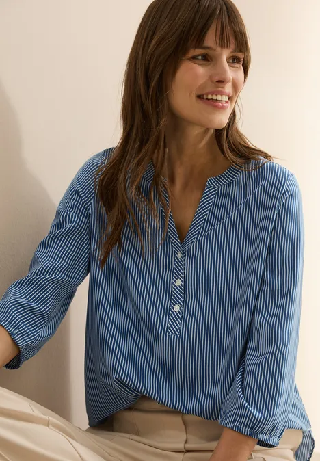 Gestreifte Bluse mid blouse blue