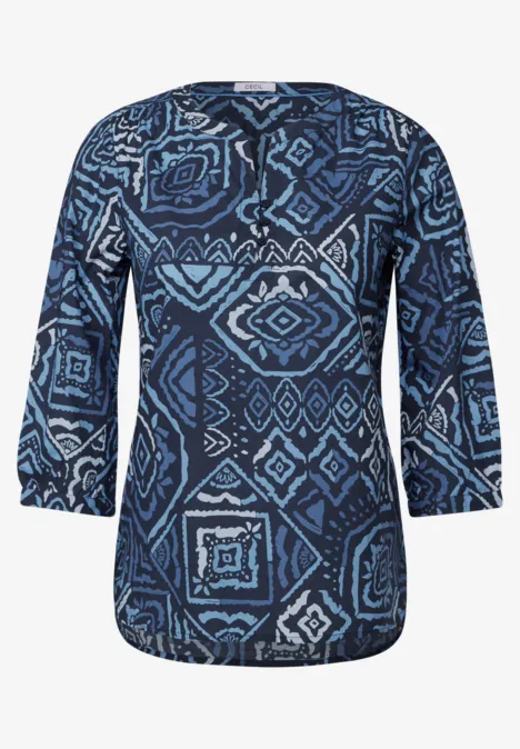 Bedruckte Bluse universal blue