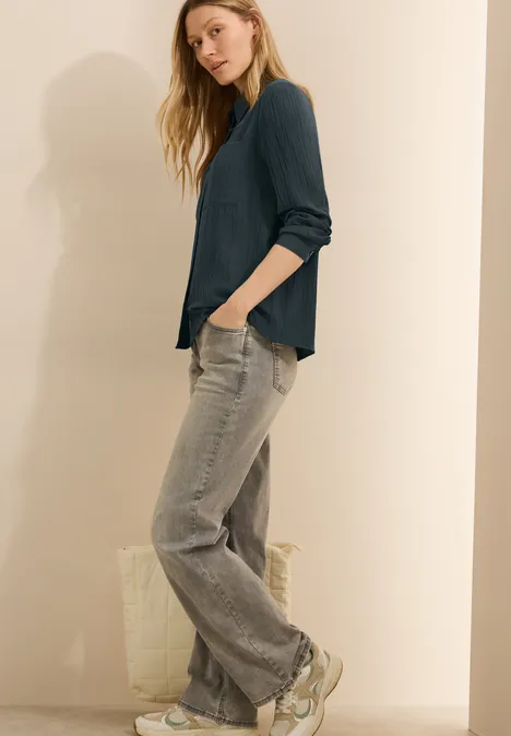 Strukturbluse slate khaki