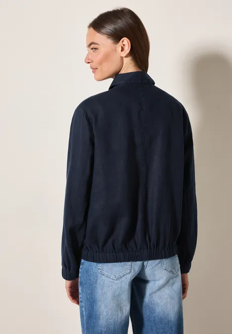 Leinen-Blouson universal blue