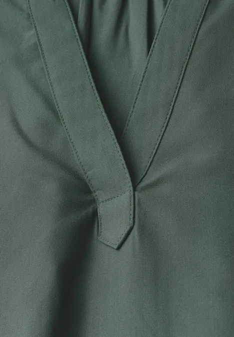 Blusenshirt in Unifarbe balmy khaki